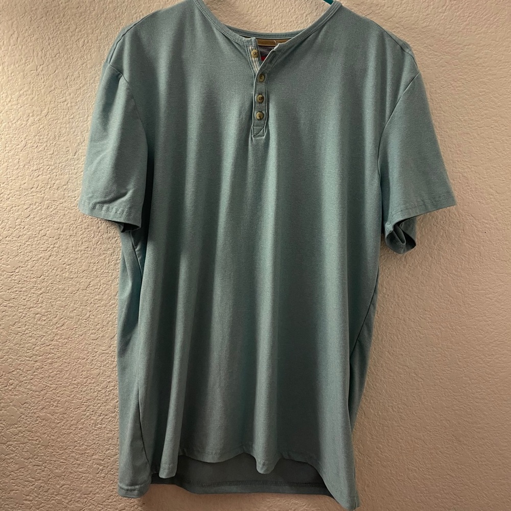 button up teal shirt